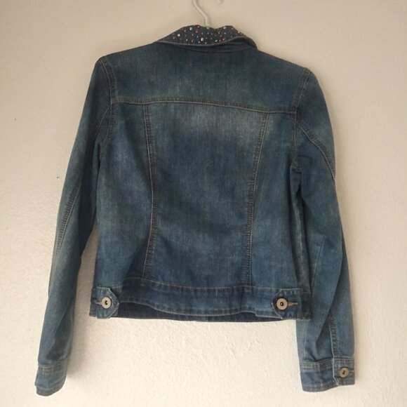 Roz & Ali women's size S Medium wash jean jacket - Picture 4 of 16